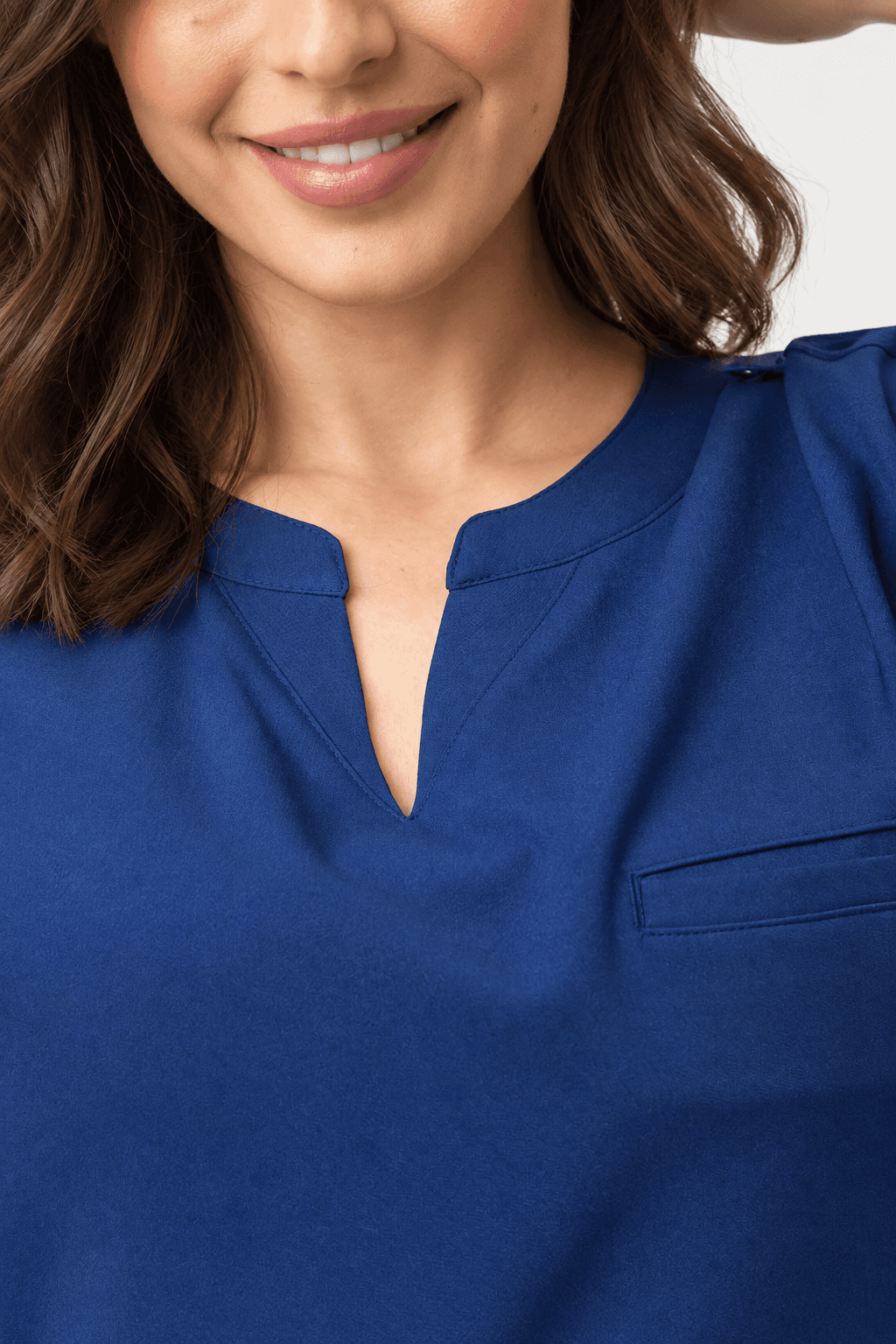 Damska bluza medyczna Eva — kolor chabrowy, zdjęcie
